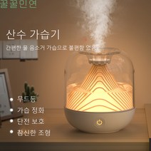 꿀꿀민연 usb 충전 가습기 가정용 미스트 공기청정기 미니 무선 가습기, 화이트