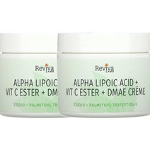 리비바 랩 Reviva Labs 알파 리포 산 비타민 C 에스테르 & DMAE 크림 2 온스 (55 g), 2개