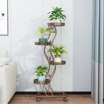 리앤킴 다용도 인테리어 화분 정리대 MA2253, 4단, 앤틱