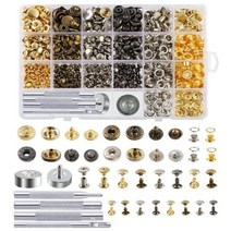480 개 금속 더블 캡 리벳 스터드 라운드 DIY 가죽 공예 가방 벨트 의류 신발 운동화 스니커즈 러닝화 부츠 애완 동물 칼라 고정 도구, 09.400pcs Combined