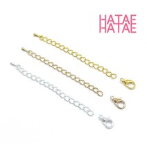 하태하태 꽈베기 꼬리 체인 3색 [낱개판매] 4mm 고리, 01.골드(체인+개고리 1ea)
