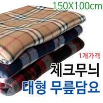 [붕어하늘] 체크무늬 대형 무릎담요 (150x100) 부드럽고 따뜻한