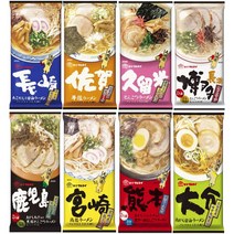 돈코츠 미소 일본 라멘 마루타이 규슈를 먹는 막대형 면 8종 세트 (각 1봉지 2끼분) 067-728(B), 상품선택, 상품선택
