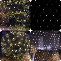 마트498 녹색선 LED 그물네트 백색 지네전구 1X2M 전등선 파티라이트 츄리전구 와이어전구 캠핑조명 줄조명