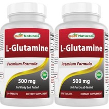 Best Naturals 베스트내츄럴스 l-글루타민 500mg 250정 (250정(2팩)), 250개(2개들이)