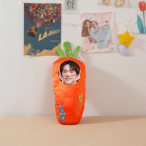 사진 포토 대형 빅사이즈 바디필로우 긴 롱 인형 쿠션 주문 제작 아이돌굿즈 안고자는 베개 침실 침대, F.홍당무 높이 65cm