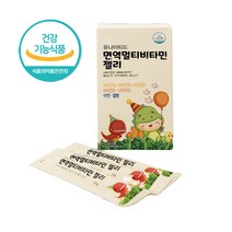 멀티비타민 젤리 15포 면역 가족 남자 여자 어린이 피로회복 종합비타민 아연 비타민D 비타민B 비타민E 셀렌 나이아신 키즈 멀티비타민 젤리 종합영양제 복합비타민, 1박스, 20g x 15포