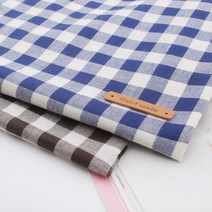 짱패브릭 40수 선염체크-2color 원단 패브릭#, 블루