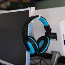 PC방 컴퓨터 모니터 헤드셋걸이 거치대 영상장비 방송, 모니터행거-블랙