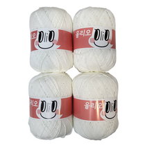 울클럽 모티브 버킷햇 만들기 DIY 올리오실 4볼세트 + 동영상, 701 화이트