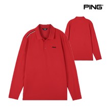 핑골프남성 어깨 컬러 배색 베이직 카라 티셔츠 P11201TO901_RE, 100, RE