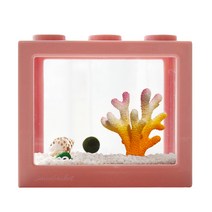 세남자바스켓 언더더씨 국산 마리모 DIY 세트 키우기-마리모(중), 옐로우핑크산호+흰자갈100g