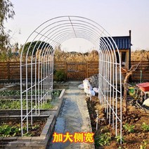 정원 가든아치 단독주택 꾸미기 녹 방지 철제 아치 포도 나무 꽃 선반 야외 장식 아크 게이트 울타리 안뜰 바닥 야채 창고, [03]  가로/높이/측면 폭 350x220x40