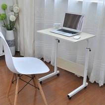 JH+PL 이동식 높이조절 디귿자 테이블 기본형_S/N:0A+7A80ED ; 보조책상 사이드테이블 침대테이블 인테리어 간편책상 CJN780, jh^ ; 아이보리