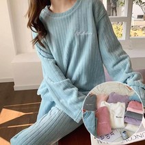 솜사탕 수면세트 6color 카스테라 잠옷 [상의+하의] / 수면바지+티셔츠 / 파자마 극세사 / 빅사이즈 홈웨어