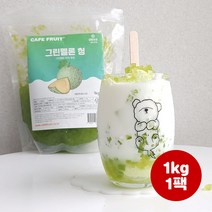 (런칭특가) Cafe fruit 과육이 살아있는 멜론청 1KG, 1개, 1개