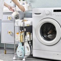 투명 트롤리 이동식 선반 2단 수납 카트 회전 공간정리 욕실, 상세페이지 참조, 본상품선택