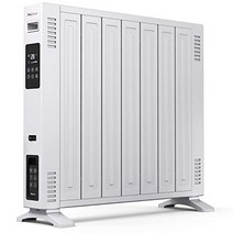 Pro Breeze 차세대 오일 프리 히터 1200W 연료 불용 라디에이터식 난방 기구 전기 스토브 속난 경량 4단계 안전 기능 터치 패널 조작 리모컨&타이머 부착