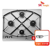 SK매직 GRAB420K 빌트인 4구 가스레인지 전기식 쿡탑 560X480, LPG, 자가설치(택배발송), 타공요청(현장3만원 추가)