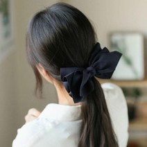 엔젤슈슈볼륨리본매듭자동헤어핀(네이비)왕리본9t1