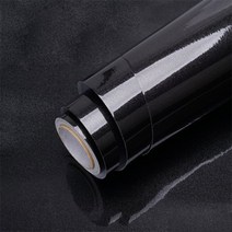 단색 자기 접착 비닐 벽지 거실 주방 캐비닛 가구 스티커 PVC 방수 대리석 연락처 용지, [01] 40cm x 1m, [03] Shiny Black