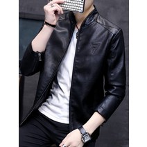 남자가죽자켓 라이더자켓 레자자켓 남성 바이커 가죽 자켓 봄과 가을 남성 패션 트렌드