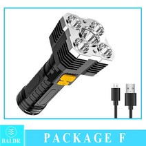 BALDR 4-5 Core Portable LED Flashlight USB Rechargeable Camping Working Light COB Lamp Built In Batt, 06 Style 6