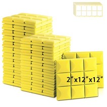방음보드 흡음 차음 패드 어쿠스틱 폼 6/12/24Pcs 방음 음악 스튜디오 벽 처리 홈 장식, [03] 24 Pcs, [06] MGT-Yellow, [02] High Density, MGT-Yellow