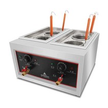 면 삶는 기계 업소용해면기 소면 국수 라면 우동, 【전기난방】수직 2기통 4구 파스타 솥
