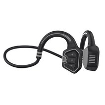 수영 이어폰 골전 블루투스 AIKSWE 뼈 전도 헤드폰 V5.1 무선 16 기가 바이트 IP68 방수 MP3 음악 플레이어 스포츠 헤드셋, Gray