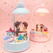 스위트슬라임 데코덴 꾸미기 어린이 무드등 인테리어 LED 조명 취침등 수면등 DIY 만들기재료, 1-1 스탠드 블루무드등