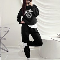 코디제이 여자 트레이닝세트 기모마린맨투맨세트 남여공용 겨울트레이닝세트 기모맨투맨 데일리룩 조거팬츠