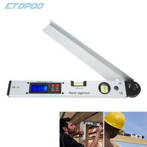 디지털레벨각도기 전자각도기 각도측정기 400mm/16 인치 디지털 천사 수준 LCD 디스플레이 각도기, 01 type1