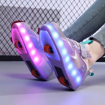 Apnoo LED 발광 롤러 신발 운동화 롤러슈즈 바퀴달린 바퀴휠 운동화 인라인, 508퍼플