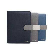 이니셜스 기본형 다이어리 / 이름 로고 각인 25절(A5) 32절(B6) 40절 6공 시스템 2023 업무용 플래너, 모던 기본형_블랙/그레이