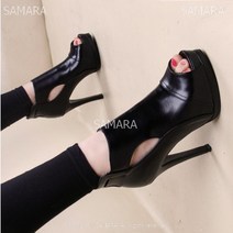 Qterra(특허브랜드) p190328360 여성샌들 하이힐 토오픈 가보시 사무실