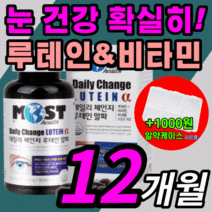 미국산 정품 루테인 대용량 데일리 알파 멀티비타민 미네랄 흐릿한 침침한 눈 피로 황반 안구 망막 시력 노화 노안 우테인 루태인 류테인 누테인 정품 식약처 식약청 인증 인정 영양제, 360캡슐(12개월)