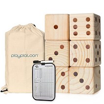 Play Platoon Lawn Dice - Giant Wooden Yard Dice Game for Playing Endless Outdoor Games, 1