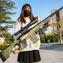 서바이벌 탄피배출 특공대 에땁 스나이퍼 AWM 너프건, 레드 + 40총알+16탄