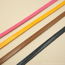 납작이 치즈끈 5mm(32컬러) 폴리끈 가죽느낌, 1롤(100야드), 38. 옐로우그린