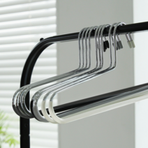 [홈앤하우스] 논슬립 옷걸이 PVC 멀티 코팅 바지걸이 10P 모음, 색상:블랙 / 사이즈:단품, 상세 설명 참조