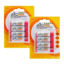 알로 AA/AAA 충전지 8알 3050mAh 대용량 건전지, 알로 AAA 배터리 8알