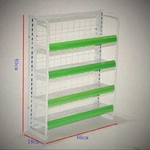 미니 과자 진열대 철제 선반 미니 간식 편의점 스낵바 펜트리 매대 음료수, 60X18X65하이4단배색라벨-Z32