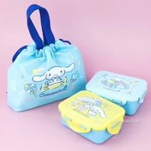산리오 시나모롤 콤팩트 2단 도시락 파우치세트, 상세페이지 참조