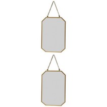 화장용 2pcs 화장대 거울 벽걸이 형 철 작은 금 거울