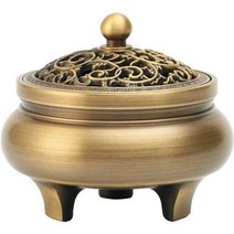 동향로 레트로 아로마 테라피 인센스 향로 장식 제기, A타입 블랙