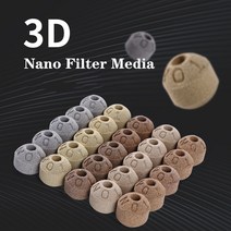수족관 세라믹 필터 미디어 nano bio sphere for Marine and freshwater fish tank 수족관 용기 필터 연못 bio filtration 호환, 20개