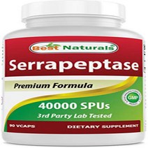 Best Naturals Serrapeptase 40000 SPUs 90 Vcaps null, 1, 상세내용참조, 기타