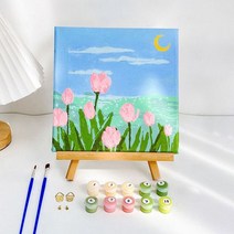 그림 숫자 아트 초보자로 홈 장식 빈 색칠 키트 DIY 유화 용품 손으로 그린 공예, [05] E