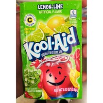 Kool-Aid Lemon-lime unsweetened drink mix 쿨에이드 레몬라임 드링크 믹스 0.13oz(3.6g) 6박스